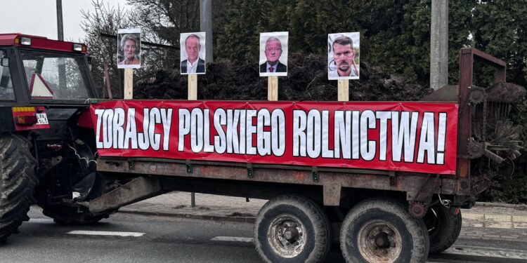 Protest rolników w Radzyniu Podlaskim.