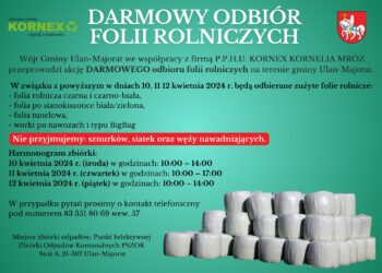 Darmowy odbiór folii rolniczych w gminie Ulan-Majorat.